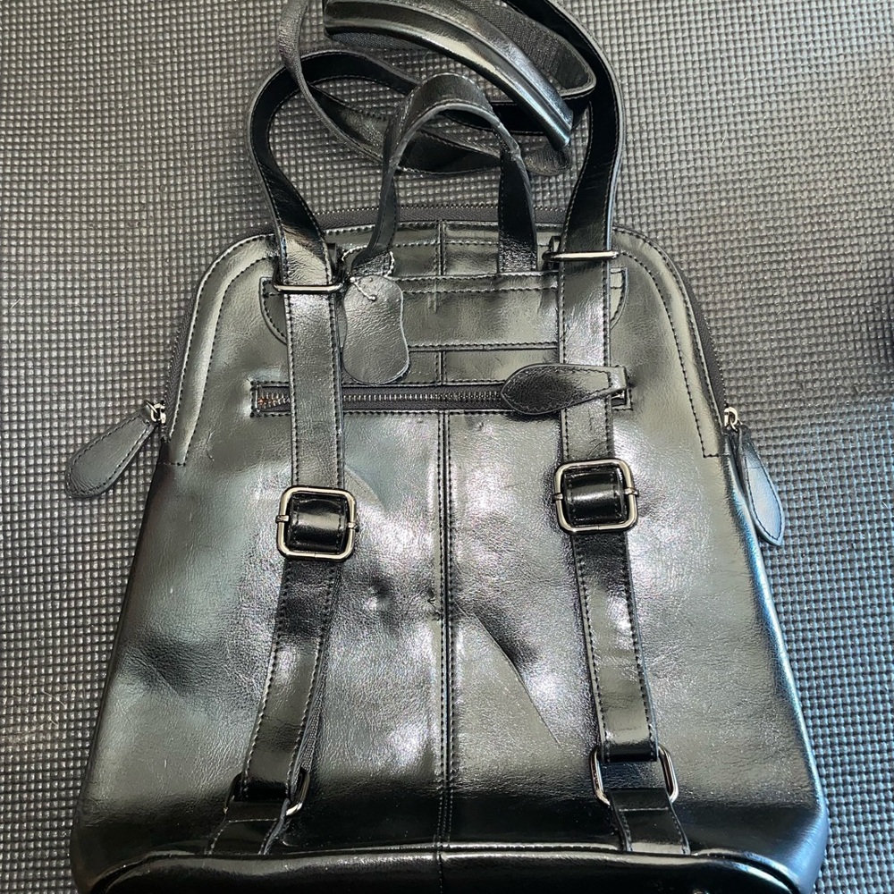 HESHE Backpack Leather Backpack Purse Convertible Designer Bag Pack For Work